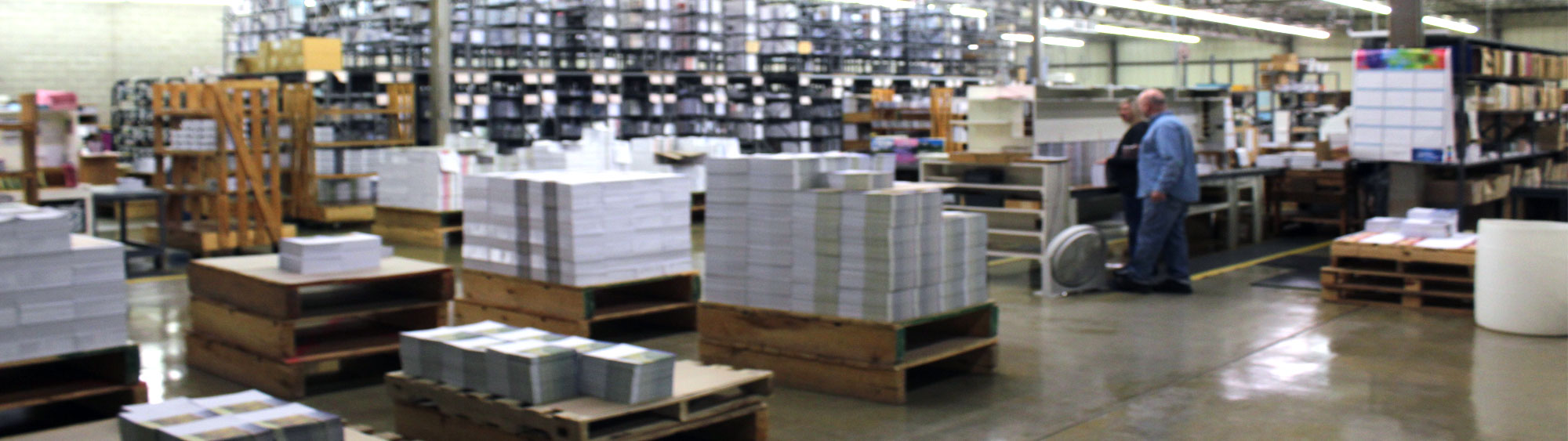 The print shop floor at Cathedral Press in Long Prairie, MN